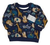 Tmavomodrá mikina se zvířátky Matalan