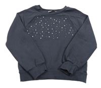 Tmavošedá mikina s kamínky George 