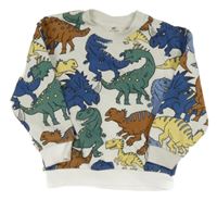 Smetanová mikina s dinosaury H&M