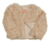 Broskvová kožešinová podšitá bunda H&M
