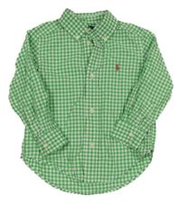 Zeleno-bílá kostkovaná košile Ralph Lauren