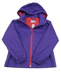 Fialová šusťáková  funkční bunda s kapucí Quechua