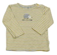 Smetanovo-okrové pruhované triko s ježkem Staccato