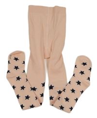 Světlerůžové hvězdičkované punčocháče Topolino 