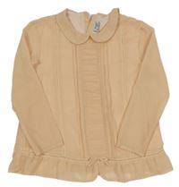 Světlerůžová šifonová halenka s volánky Mayoral 