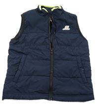 Tmavomodrá šusťáková prošívaná zateplená vesta Vingino