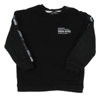 Černá mikina s nápisy Matalan 