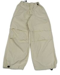 Béžové plátěné volné kalhoty 