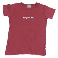Tmavorůžové tričko s logem KangaRoos 