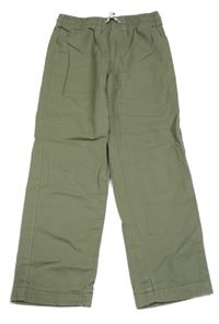 Khaki plátěné kalhoty H&M