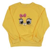 Žlutá mikina s čumáčkem Shein