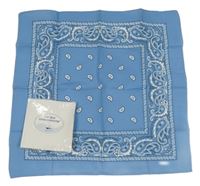 Nové - Modrý šátek se vzorem 