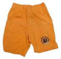 Oranžové bavlněné kraťasy s ťapičkou Dopodopo