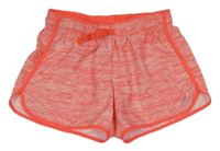 Oranžové melírované sportovní kraťasy 