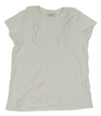 Bílé tričko s volánky Primark