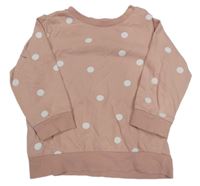 Starorůžová mikina s puntíky H&M