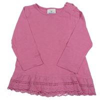 Růžová tunika s výšivkou Topolino