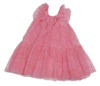 Světlerůžové tylové šaty s puntíky Leigh Tucker