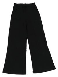 Černé žebrované culottes kalhoty De Facto