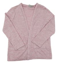 Světlerůžový melírovaný svetrový cardigan Matalan