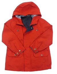 Červená šusťáková podzimní bunda s kapucí Ohoo