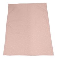 Světlerůžová fleecová deka s kytičkami a srdíčky Soft Touch