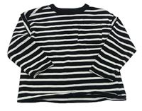 Černo-bílé pruhované mikinotriko s kapsou zn. H&M