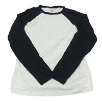 Bílo-černé triko H&M