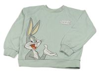 Mentolovošedá crop mikina s Bugs Bunnym zn. MANGO