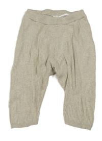 Béžové melírované žebrované pletené tepláky zn. H&M
