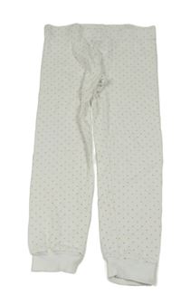 Bílo-zlaté puntíkaté slabé crop tepláky H&M