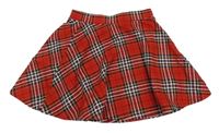 Červeno-kostkovaná károvaná sukně H&M