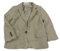 Světlebéžové melírované lněné sako Henry Holland