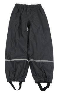 Tmavošedé nepromokavé podšité kalhoty TESSENTIALS