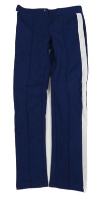 Tmavomodré tregínové kalhoty s bílým pruhem PRIMIGI