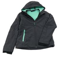 Tmavošedá softshellová bunda s kapucí CMP