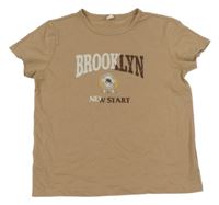 Světlehnědé tričko s nápisem SHEIN