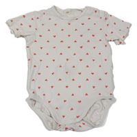 Bílé srdíčkované body H&M