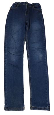 Tmavomodré skinny teplákové rifle Denim Co.