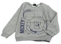 Šedá melírovaná mikina s Mickeym zn. Disney