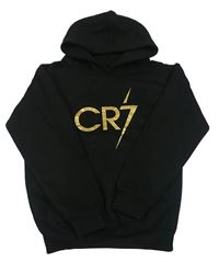 Černá mikina s nápisem a kapucí - Cristiano Ronaldo
