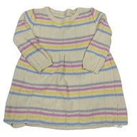 Béžovo-barevné pruhované svetrové šaty George