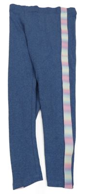 Tmavomodré melírované legíny s duhovým pruhem Next