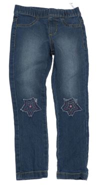 Tmavomodré džegíny s hvězdami Manguun