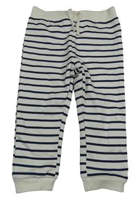 Bílo-tmavomodré pruhované tepláky Primark