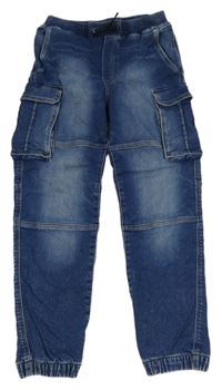 Modré teplákové cargo cuff rifle H&M