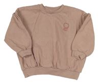 Starorůžová oversize mikina s květinou George