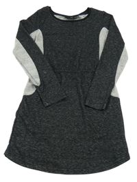 Černo-šedé melírované teplákové šaty Pepperts