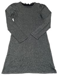 Černo-stříbrné svetrové šaty BPC