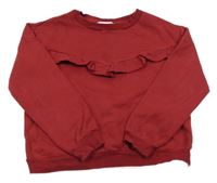 Tmavočervená mikina s volánem H&M